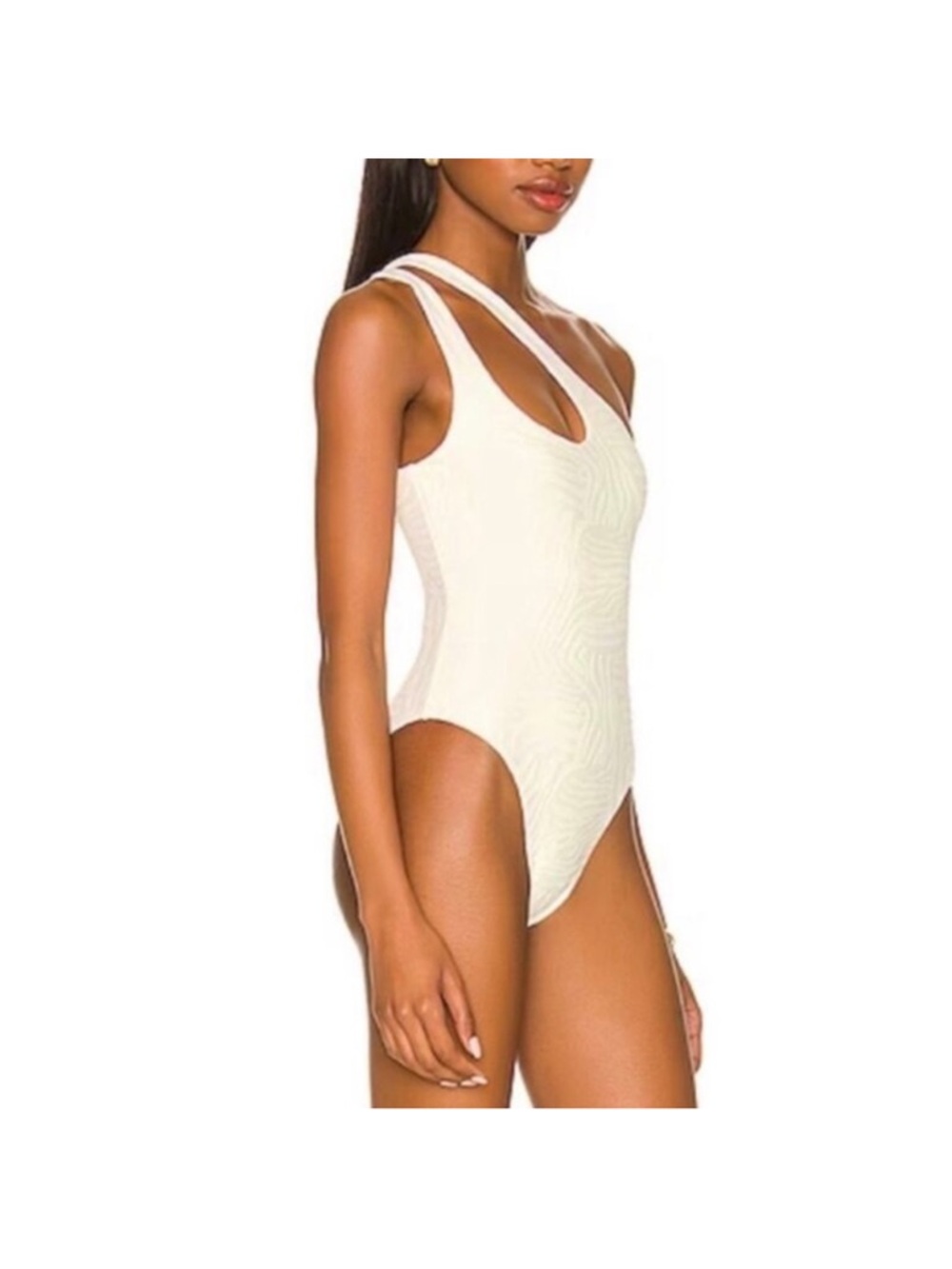 L*SPACE Cream Ribbed Phoebe One Piece - Picture 8 of 15